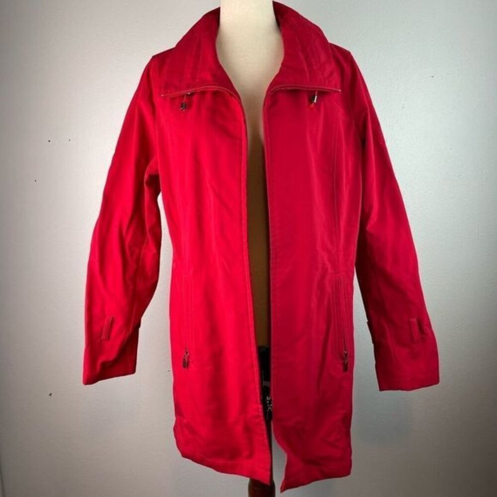 Kristen Blake Red Full Zip Jacket Size L EUC